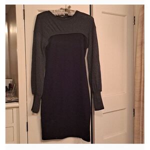 Zara Trafaluc Sweater Dress - S - Black/grey Long Sleeved